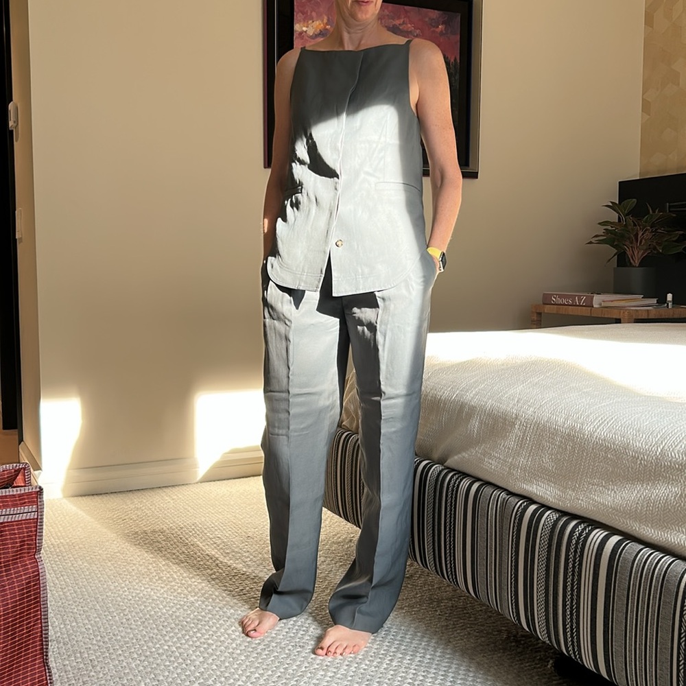 Loulou Studio Charcoal Gray Pantsuit